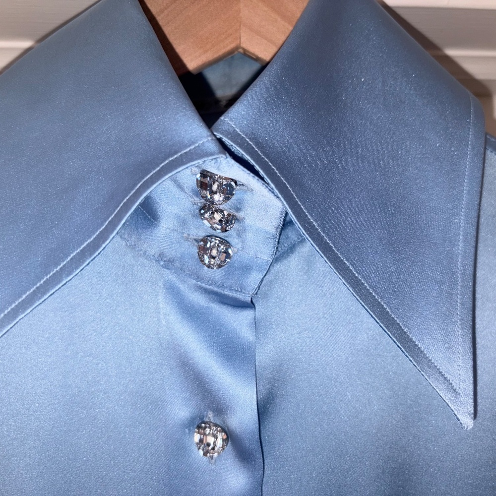Domenico Vacca Silk and Crystal top - Picture 3 of 6